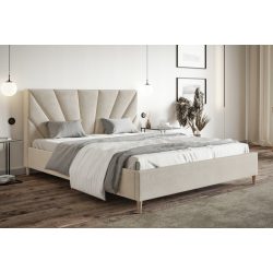   BeComfort svetlošedá plyšová manželská posteľ s rámom postele 180 x 200 cm AK-02-BG
