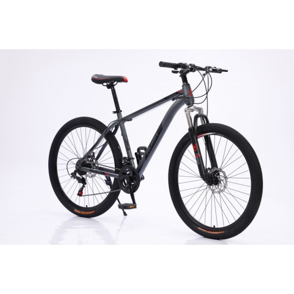 Rush B126-GB 26" MTB bicykel s kotúčovou brzdou teleskopická sivo čierna