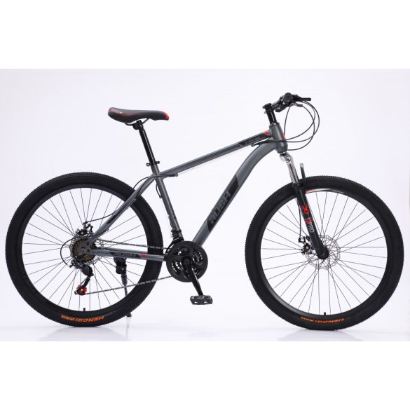 Rush B126-GB 26" MTB bicykel s kotúčovou brzdou teleskopická sivo čierna