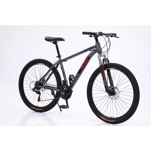 Rush B126-GR 26" MTB bicykel s kotúčovou brzdou teleskopická sivo-červená