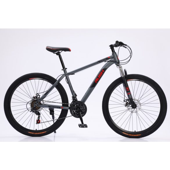 Rush B126-GR 26" MTB bicykel s kotúčovou brzdou teleskopická sivo-červená