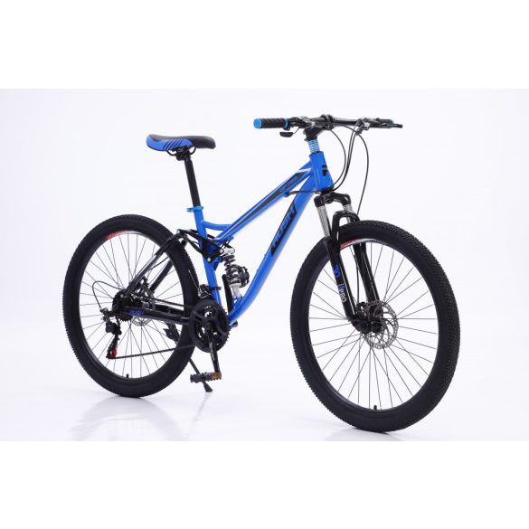 Rush B159-Blue MTB bicykel s kotúčovou brzdou celoodpružené, modré