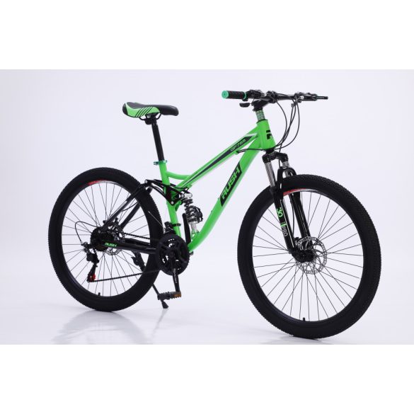 Rush B159-Green MTB bicykel s kotúčovou brzdou celoodpružené, zelené