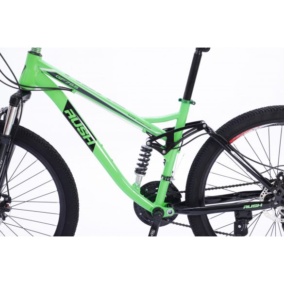 Rush B159-Green MTB bicykel s kotúčovou brzdou celoodpružené, zelené