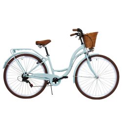   Dámsky mestský bicykel Jasmine B204-blue s košíkom 28" modrá
