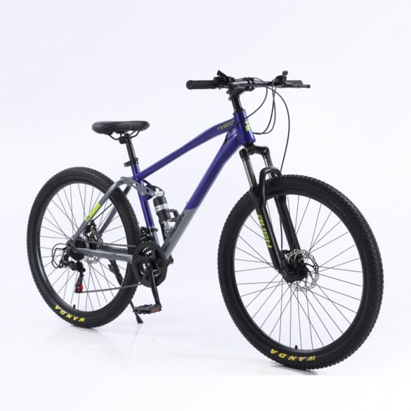 Rush B427-Blue 27,5" MTB bicykel Shimano 21-rýchlostná prevodovka s kotúčovou brzdou teleskopická modrá