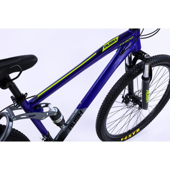 Rush B427-Blue 27,5" MTB bicykel Shimano 21-rýchlostná prevodovka s kotúčovou brzdou teleskopická modrá