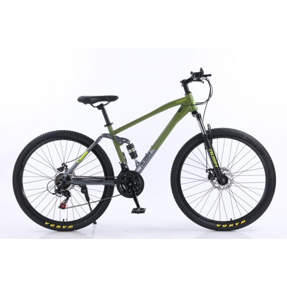 Rush B427-Green 27,5" MTB bicykel Shimano 21 rýchlostná prevodovka s kotúčovou brzdou teleskopická zelená