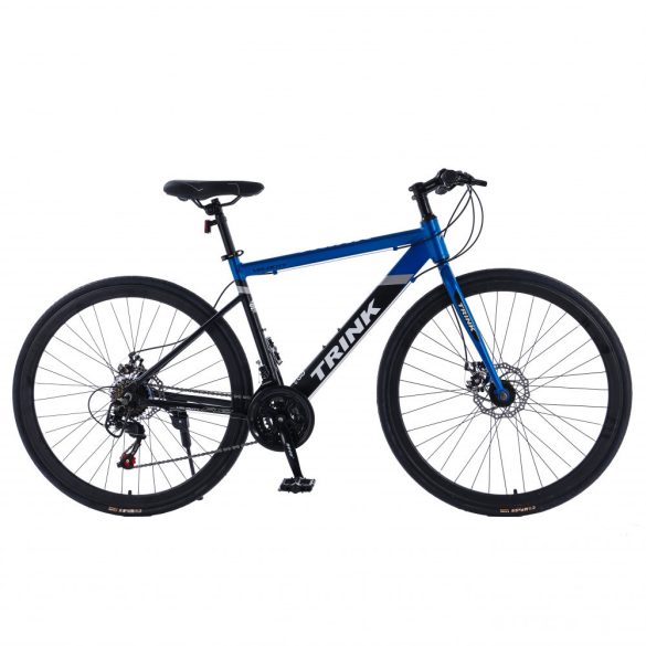 Cestný hliníkový bicykel Trink Velocity B700-Blue s kotúčovými brzdami Shimano modrý