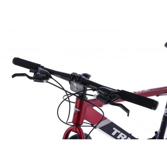 CESTNÝ HLINÍKOVÝ BICYKEL TRINK VELOCITY B700-BLUE S KOTÚČOVÝMI BRZDAMI SHIMANO červený