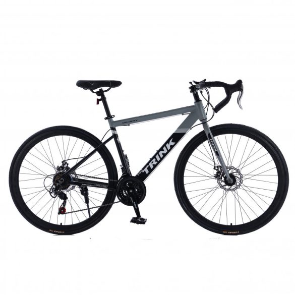 Cestný hliníkový bicykel Trink Velocity B701-Grey s kotúčovou brzdou Shimano sivá