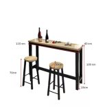 Barová súprava 3 diely 1 stôl s 2 barovými stoličkami čierna BD01-BLACK 