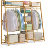 Stojan na šaty s botníkom 140x160x40 cm BM02-160