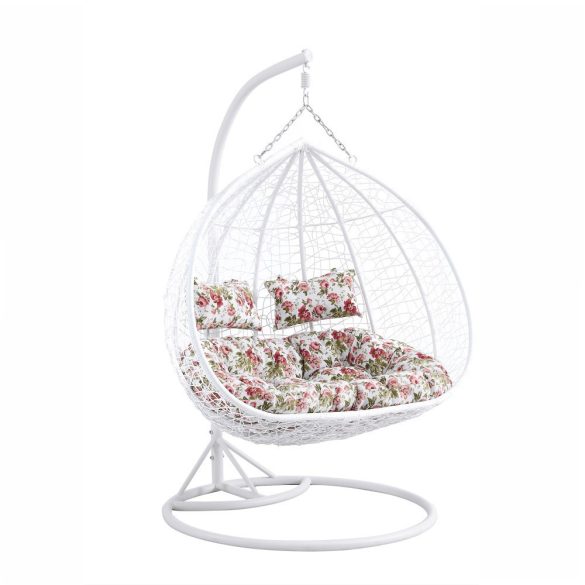 Visiaca hojdačka 135x115x210 cm biela Babilon-XXL-White