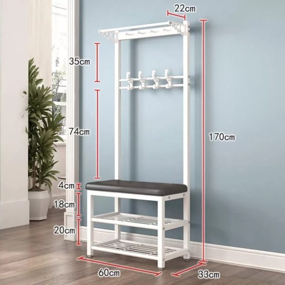 Predsieňový nábytok s botníkom 170 x 33 x 60 cm BECOMFORT CR004-60