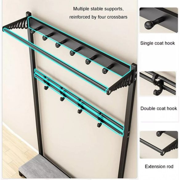 Predsieňový nábytok s botníkom 170 x 33 x 60 cm BECOMFORT CR004-60