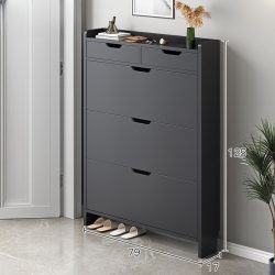 Botník BeComfort 80x125x17 cm sivá CS011-3