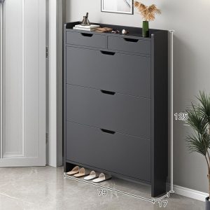 Botník BeComfort 80x125x17 cm sivá CS011-3