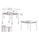 Vigor FUR-101-160S Jedálenský set 4+1 šedá