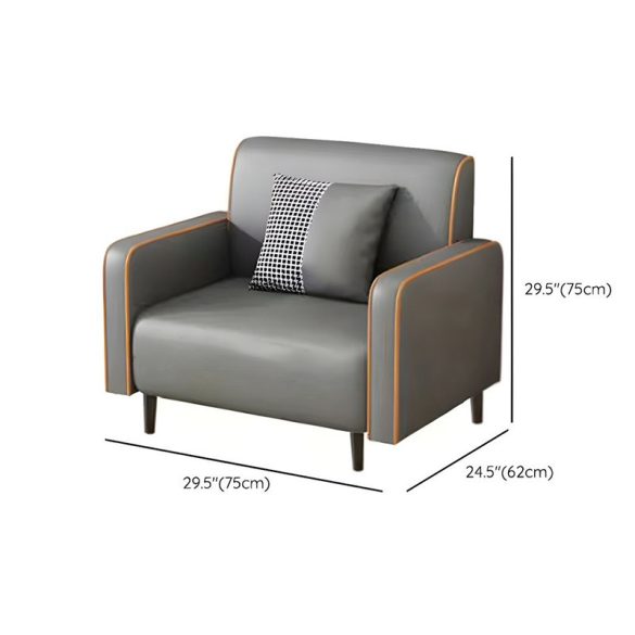 BeComfort pohodlné pu-kožené kreslo v škandinávskom štýle 75x62x75cm FUR-1656-1