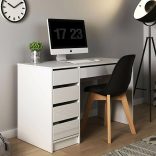 Písací stôl so zásuvkami 120x55x75cm biely FUR-1706-1
