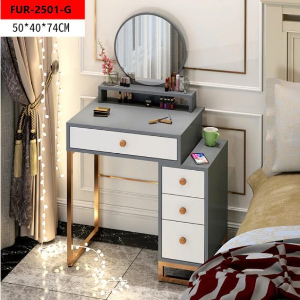 Toaletný stolík šedý BeComfort FUR-2501-G