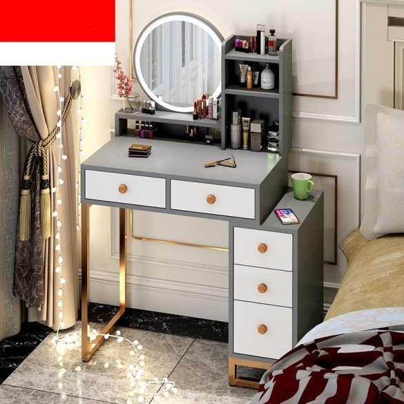 Toaletný stolík šedý BeComfort FUR-2503-G