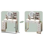 Toaletný stolík šedý BeComfort FUR-2503-G