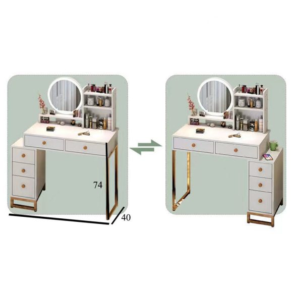 Toaletný stolík šedý BeComfort FUR-2503-G