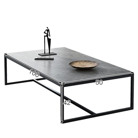 Konferenčný stolík 100x50x42 cm čierny FUR1816-2