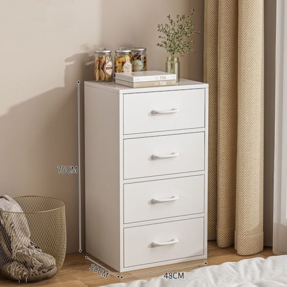 Komoda BeComfort 48x30x75 cm biela FUR1921-3