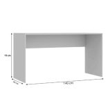 Písací stôl 140x50x73 cm dub FUR1927-2