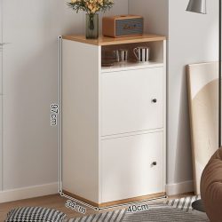   Komoda do spálne obývacej izby nábytok 2-dverová skriňa 40x34x97cm biela FZ03