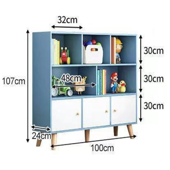 BeComfort detský nábytok modrý 100x24x107cm GB01-7