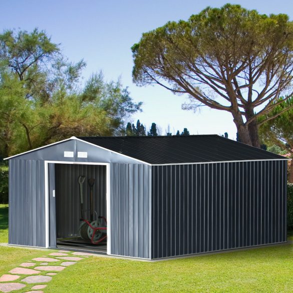GH812 ForGarden Záhradný kovový domček 257 x 376 x 188 cm, 9,7 m²