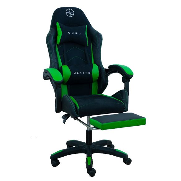 Ergonomické herné kreslo s opierkou na nohy Guru Master GM2-GN-L