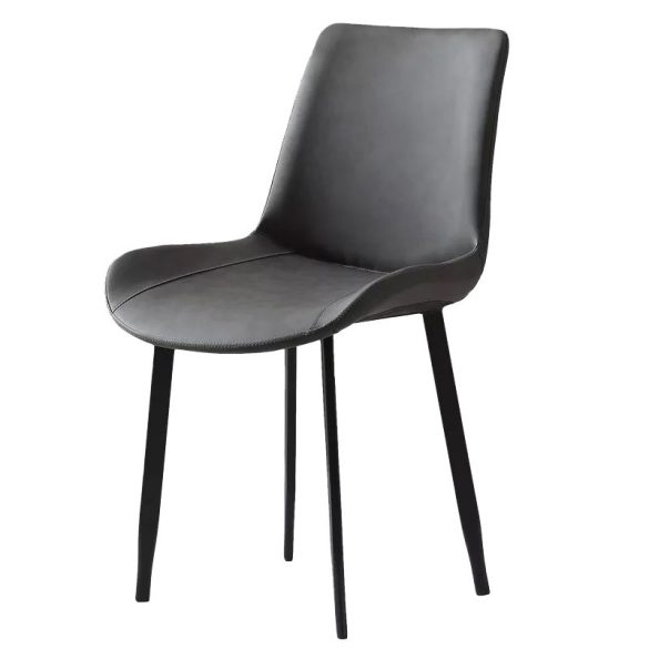 Škandinávska umelá koža jedálenská stolička sivá 52 x 56 x 82 cm HA02-G