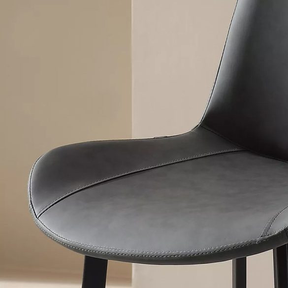 Škandinávska umelá koža jedálenská stolička sivá 52 x 56 x 82 cm HA02-G