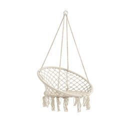   Závesné hojdacie kreslo 80 x 144 cm béžová HNG-BÉŽOVÁ