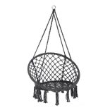 Závesné hojdacie kreslo 80 x 144 cm čierne HNG-BLACK