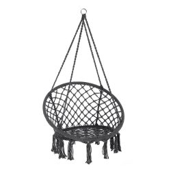 Závesné hojdacie kreslo 80 x 144 cm čierne HNG-BLACK