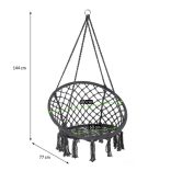 Závesné hojdacie kreslo 80 x 144 cm čierne HNG-BLACK