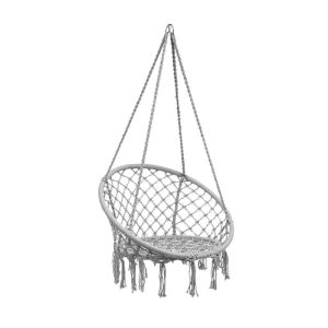 Závesné hojdacie kreslo 80 x 144 cm sivá HNG-GREY