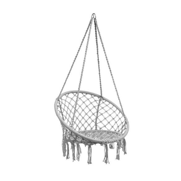 Závesné hojdacie kreslo 80 x 144 cm sivá HNG-GREY