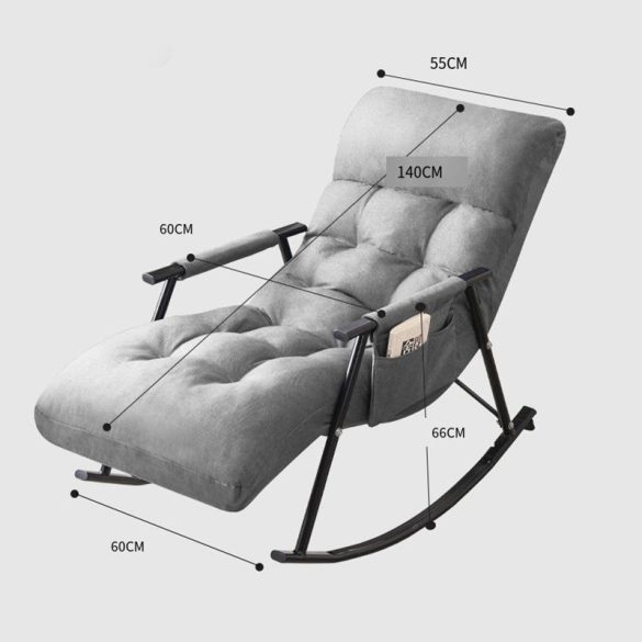 BeComfort Hojdacie kreslo 140x60x90cm béžová HS-Beige