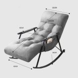 Hojdacie kreslo BeComfort 140x60x90cm oranžové HS-Orange