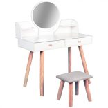 Toaletný stolík  Biely BeComfort HT-Bella