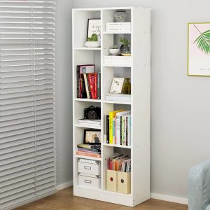 Polička na knihy 53x20x150cm biela KC01