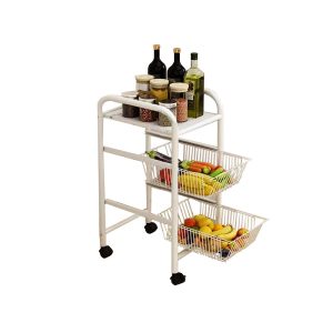BeComfort KT002-W úložný vozík s kolesami 64 x 37 x 29 cm biela