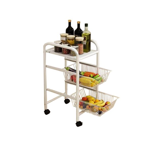 BeComfort KT002-W úložný vozík s kolesami 64 x 37 x 29 cm biela